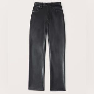 Vegan Leather 90s Straight Pant | Size 12